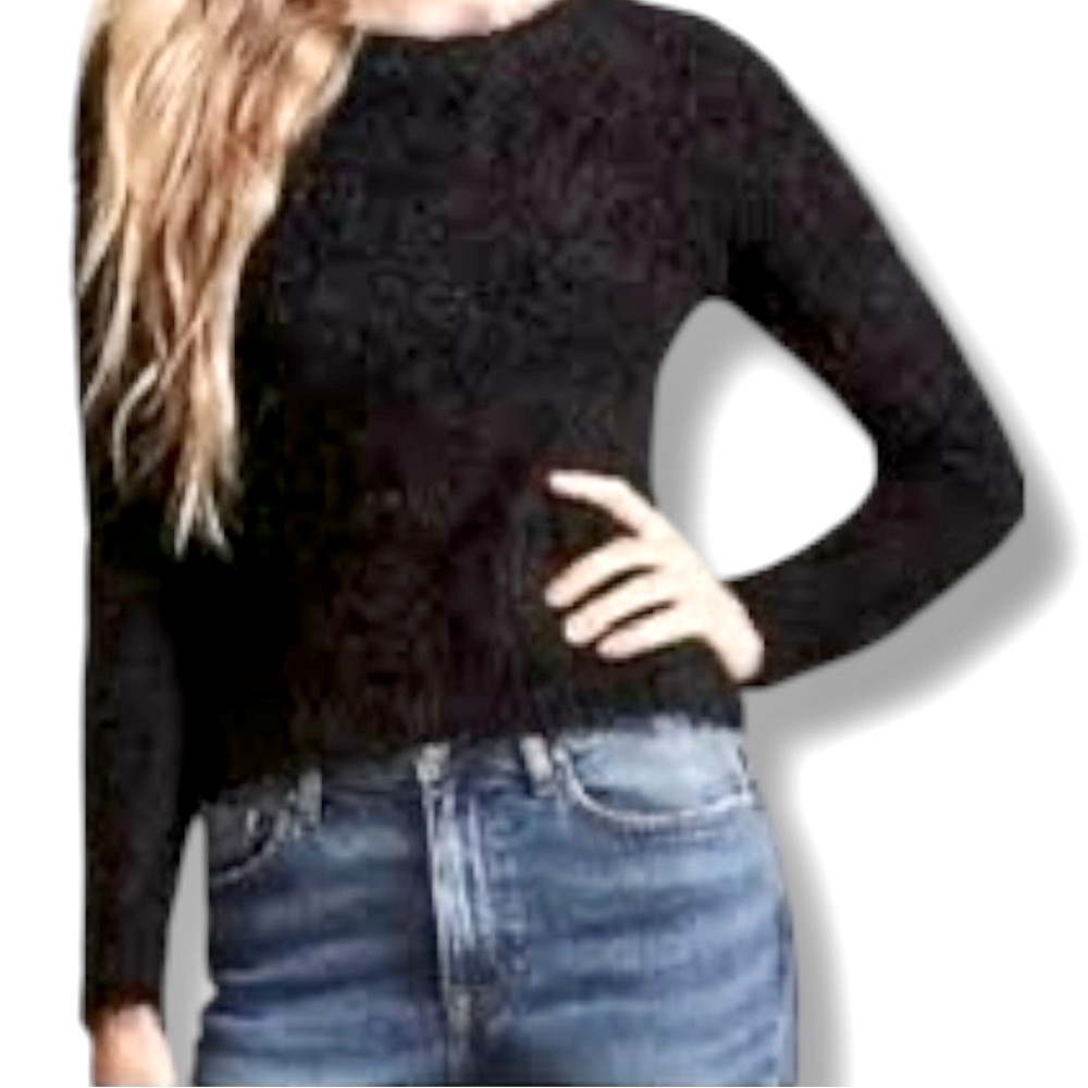 Happily Grey NWT Metallic Sparkle Knit Sweater Coquette Cozy Soft XS